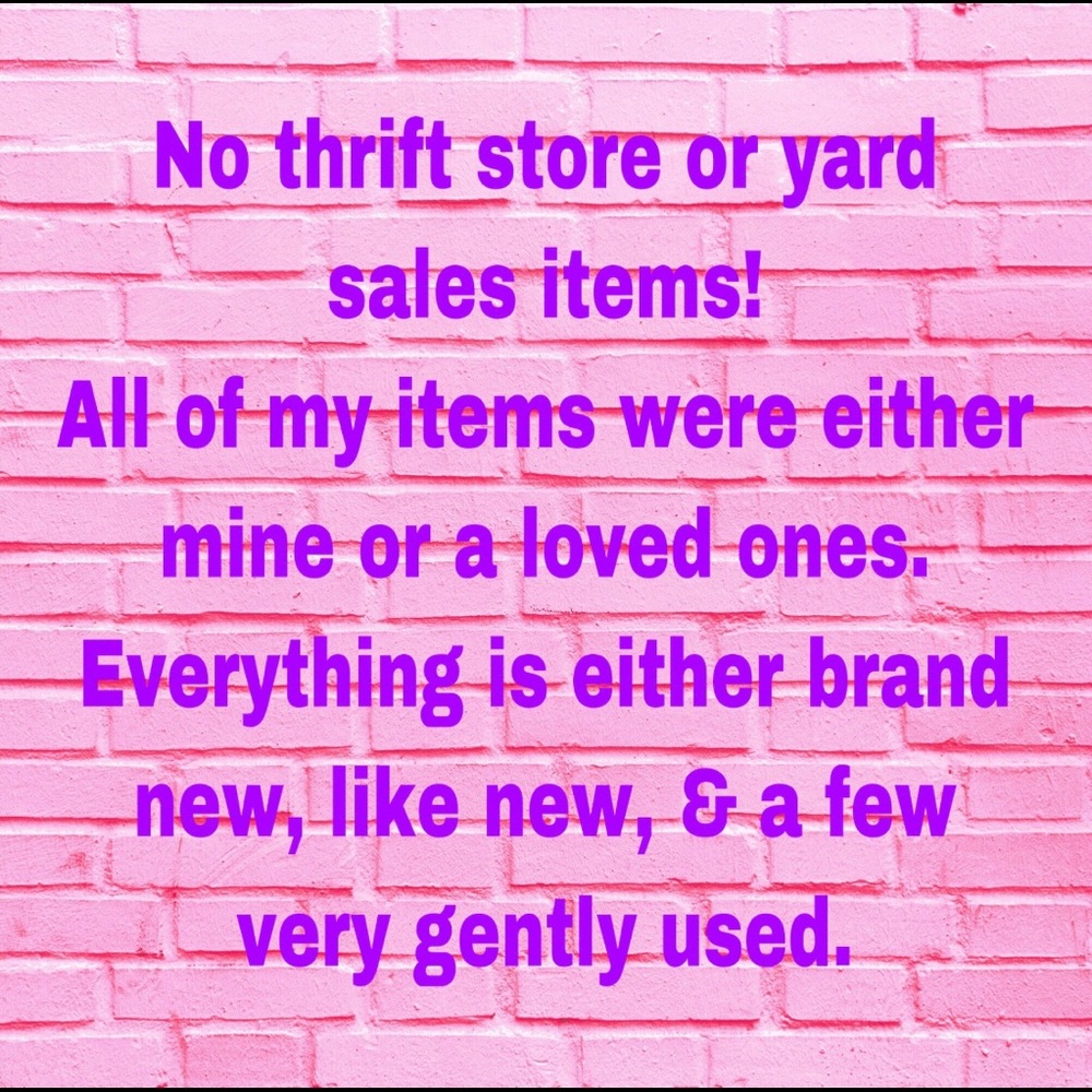 No thrift store or yard sale items!!!